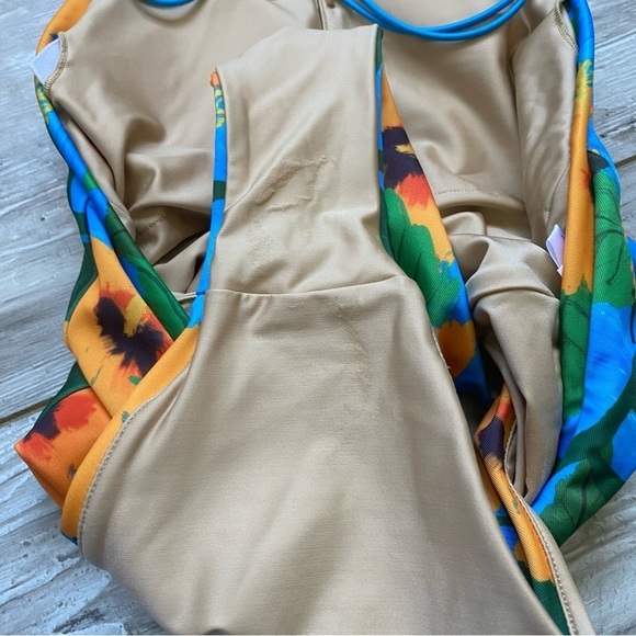 NWOT OCHIE Diana floral multicolored one piece swimsuit 14086 - Picture 5 of 7